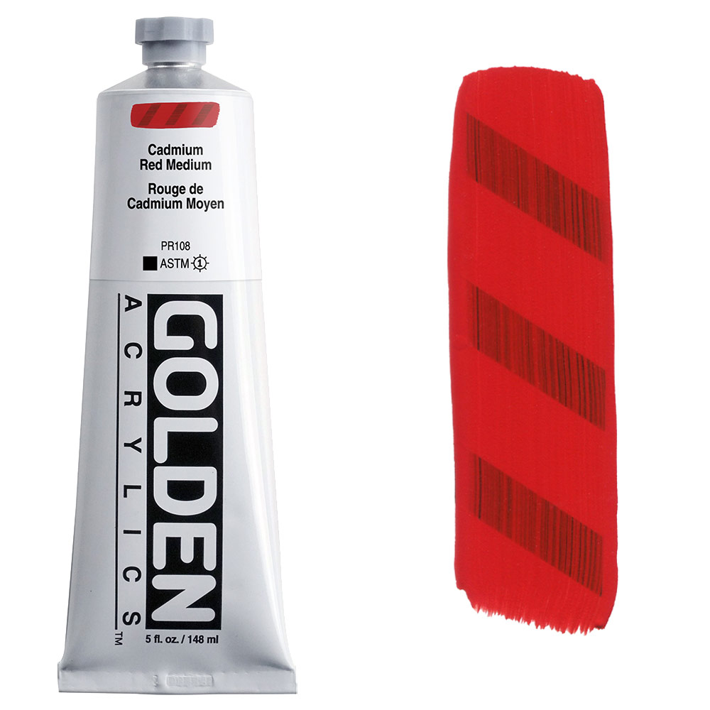 Golden Acrylics Heavy Body 5oz Cadmium Red Medium