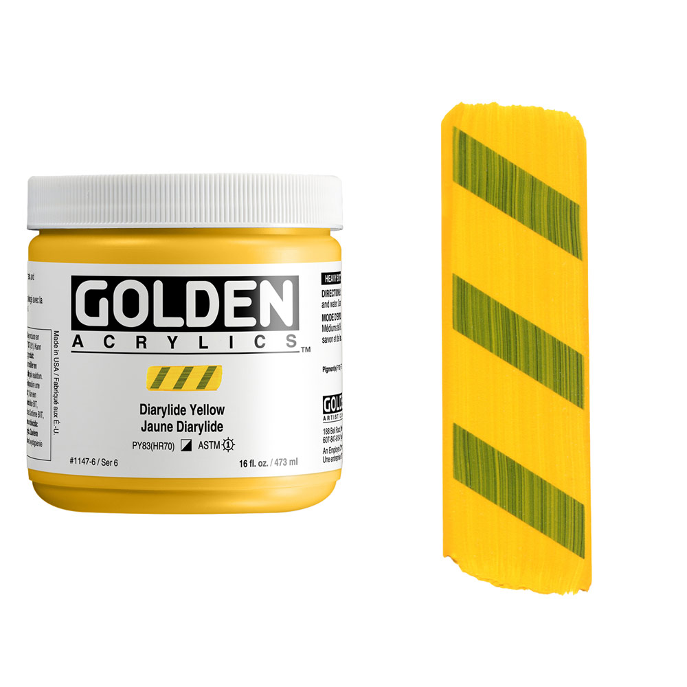 Golden Acrylics Heavy Body 16oz Diarylide Yellow
