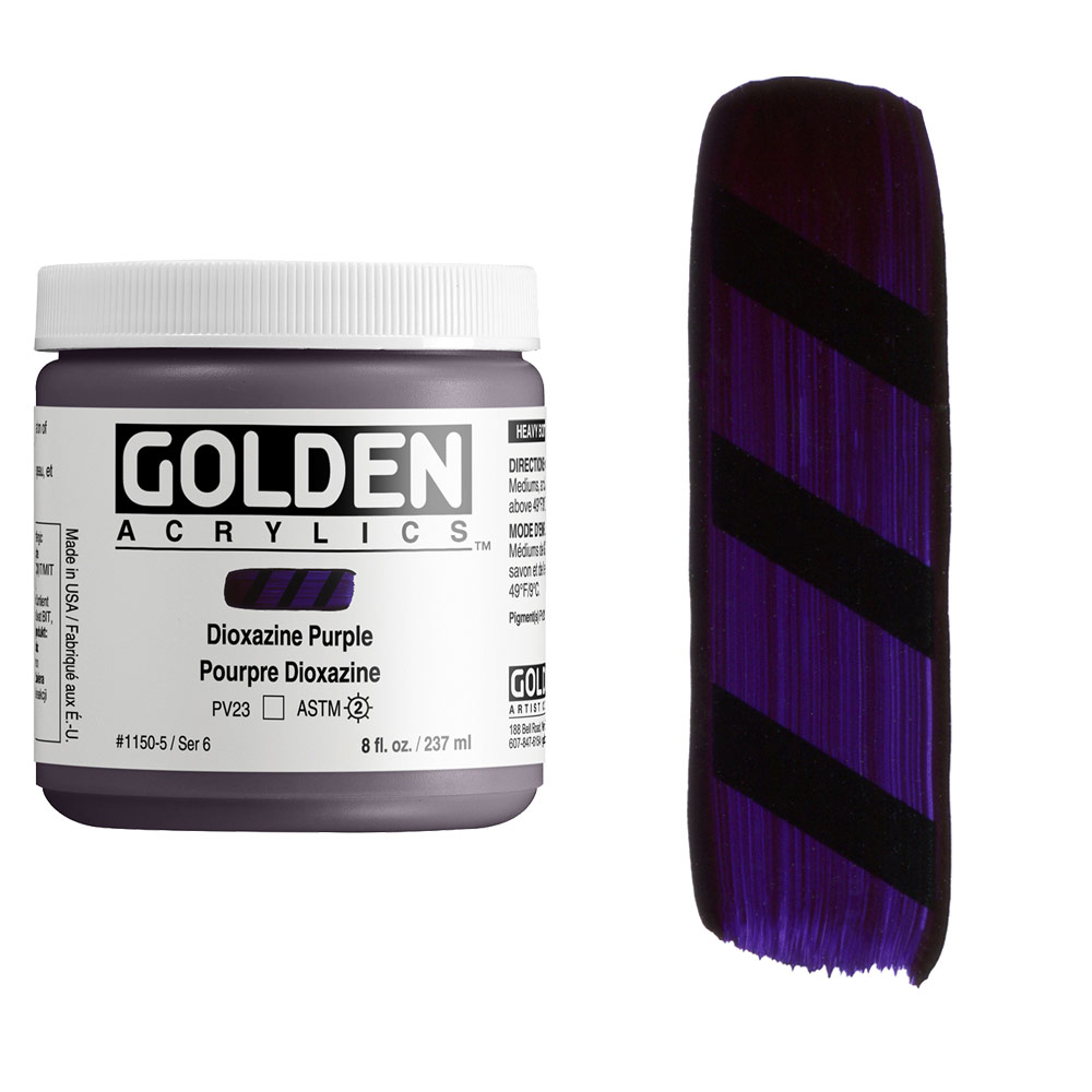 Golden Acrylics Heavy Body 8oz Dioxazine Purple