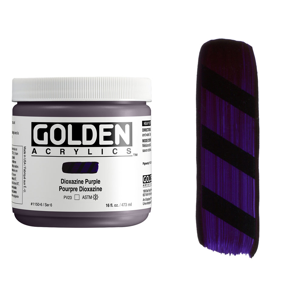 Golden Acrylics Heavy Body 16oz Dioxazine Purple