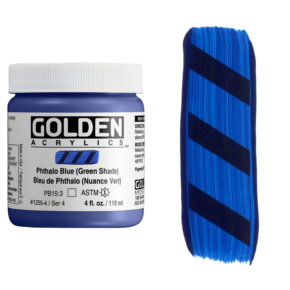 GOLDEN 4oz PHTHALO BLUE (GREEN)