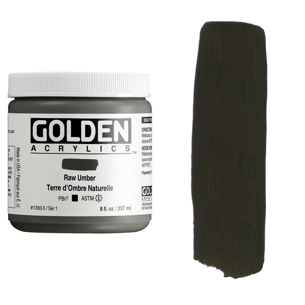 Golden Acrylics Heavy Body 8oz Raw Umber