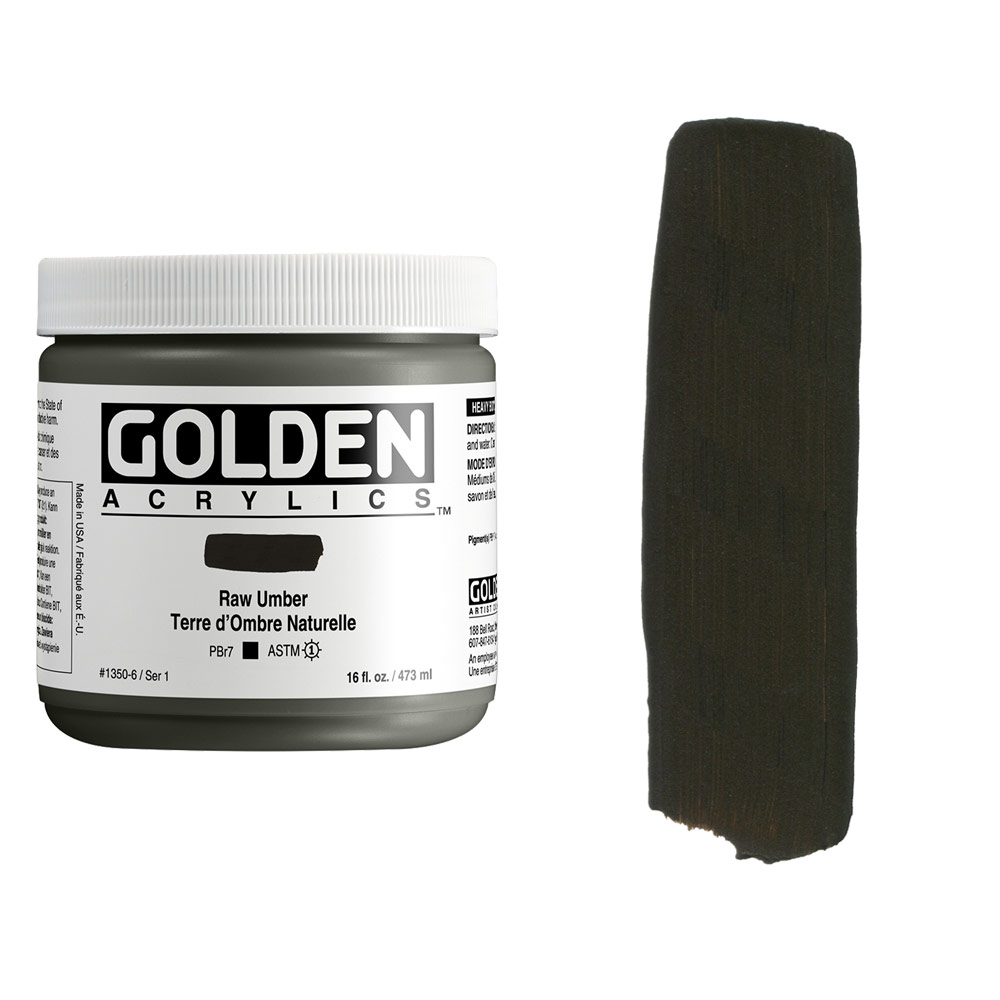 Golden Acrylics Heavy Body 16oz Raw Umber