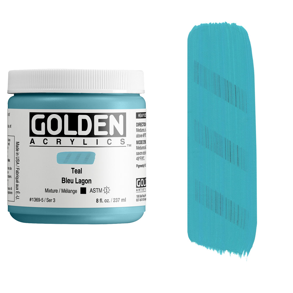 Golden Acrylics Heavy Body 8oz Teal