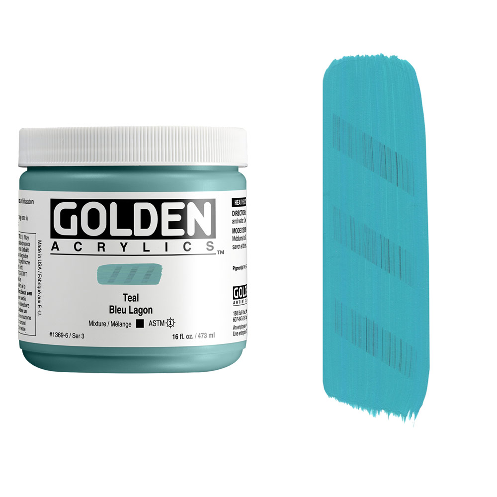 Golden Acrylics Heavy Body 16oz Teal