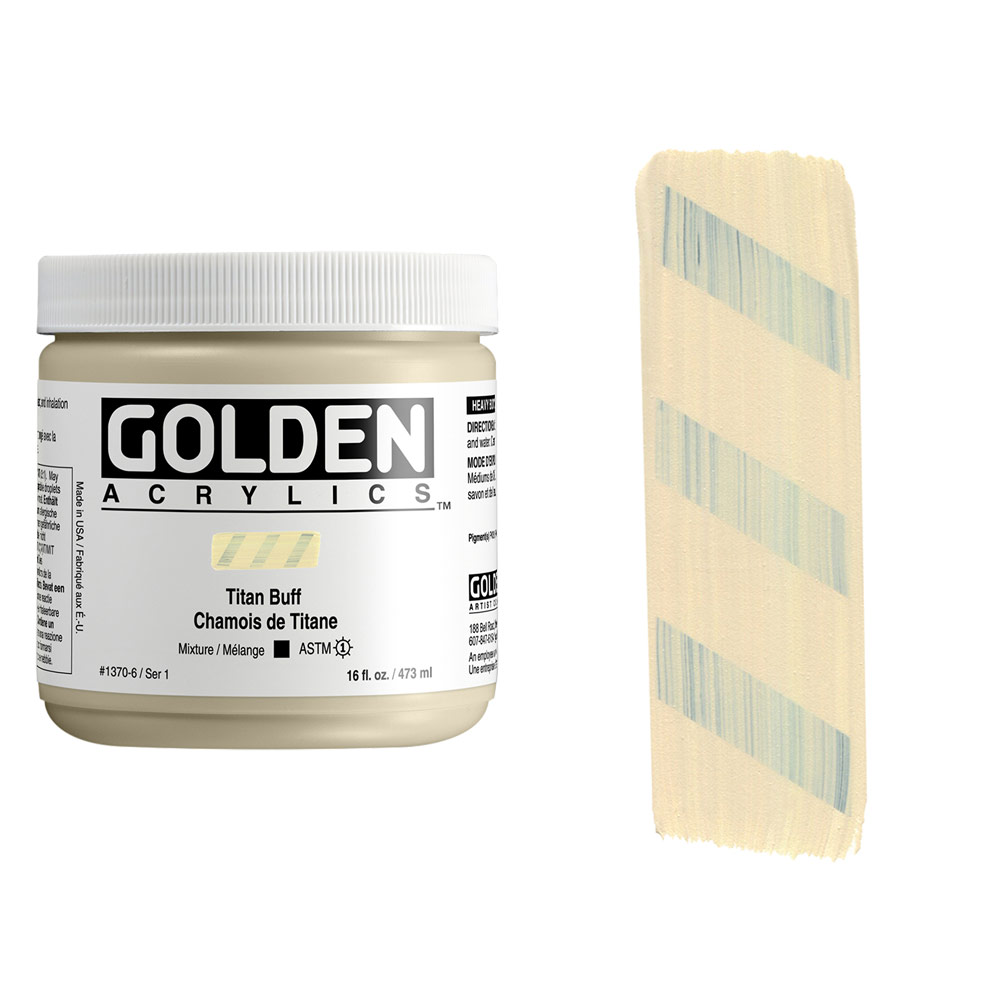 Golden : Heavy Body : Acrylic Paint : 473ml (16oz) : Titanium White