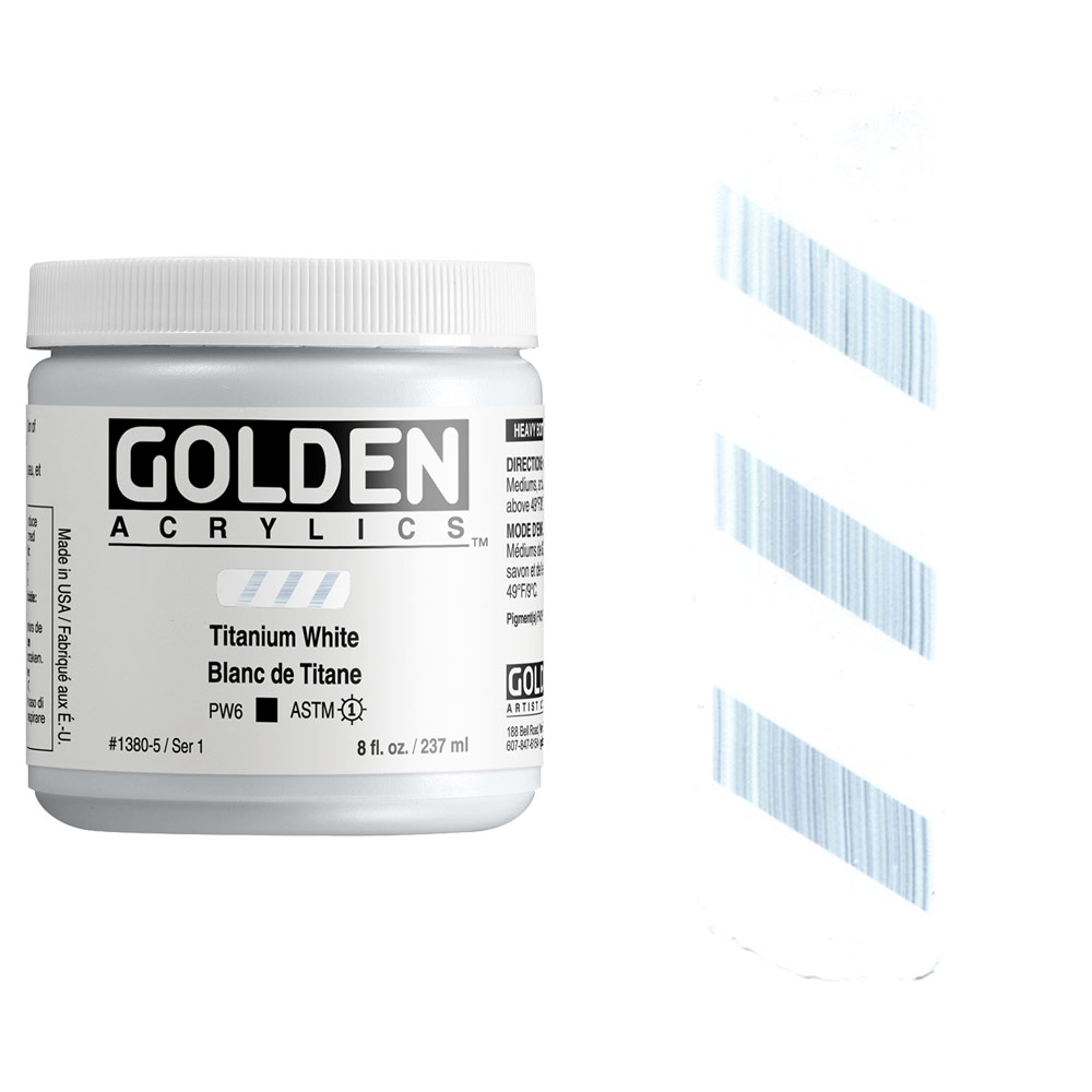 Golden Acrylics Heavy Body 8oz Titanium White