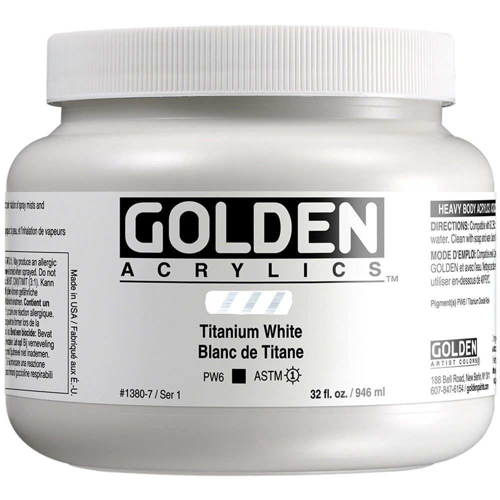 Golden Acrylics Heavy Body 32oz Titanium White