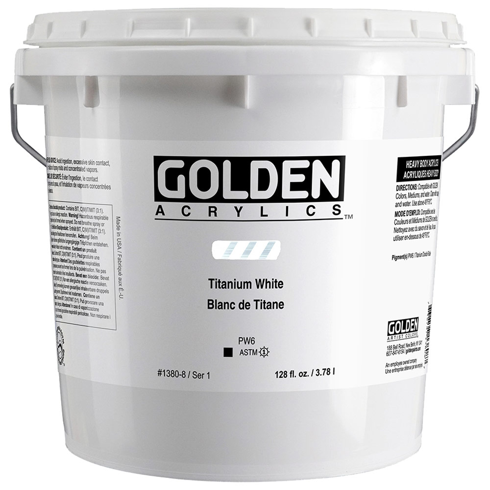 Golden High Flow Acrylic 16 oz - Titanium White