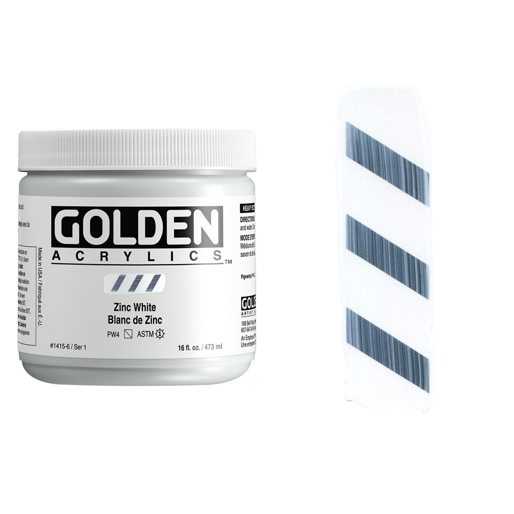 Golden Acrylics Heavy Body 16oz Zinc White