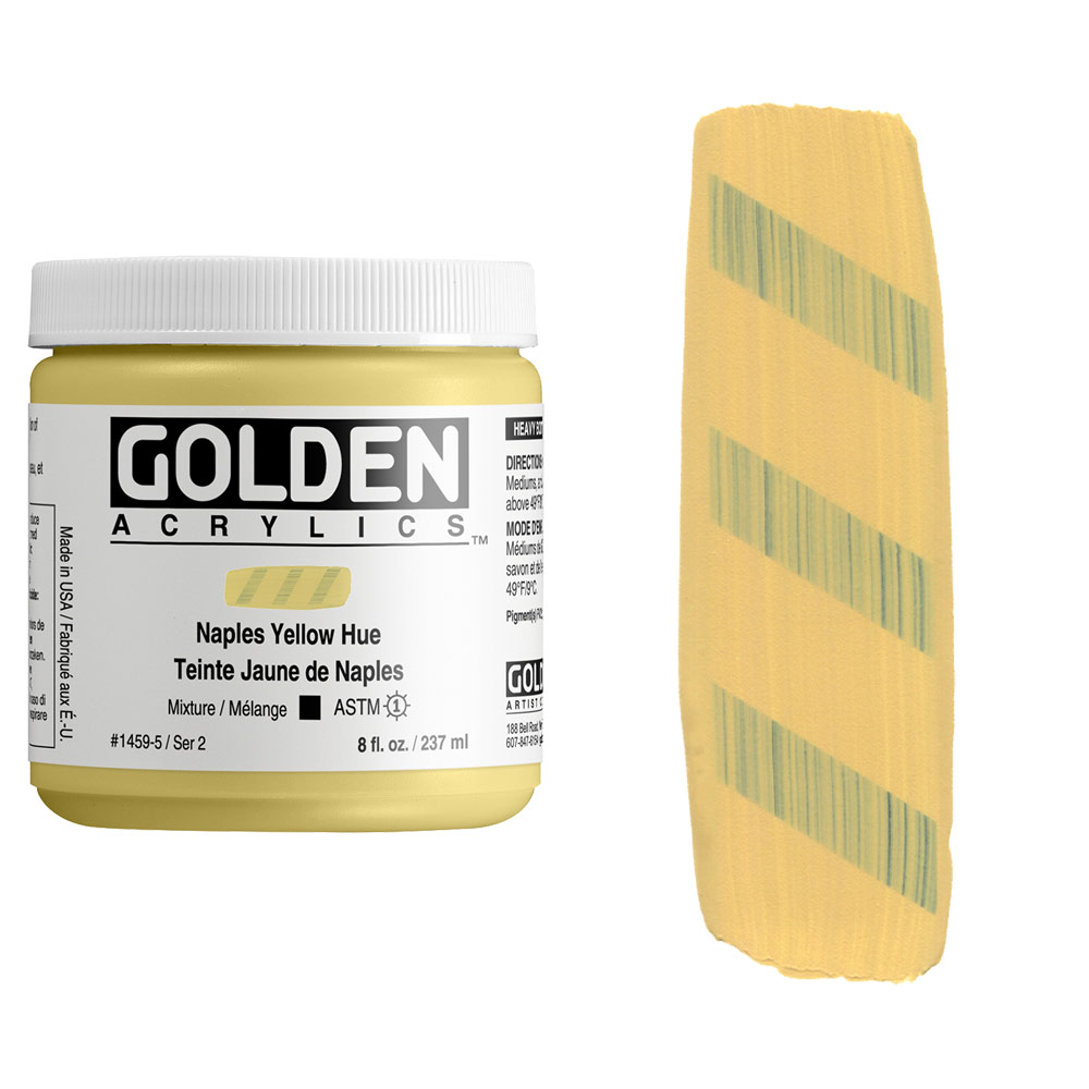 Golden Acrylics Heavy Body 8oz Naples Yellow Hue