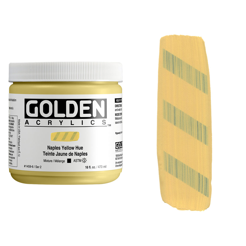 Golden Acrylics Heavy Body 16oz Naples Yellow Hue