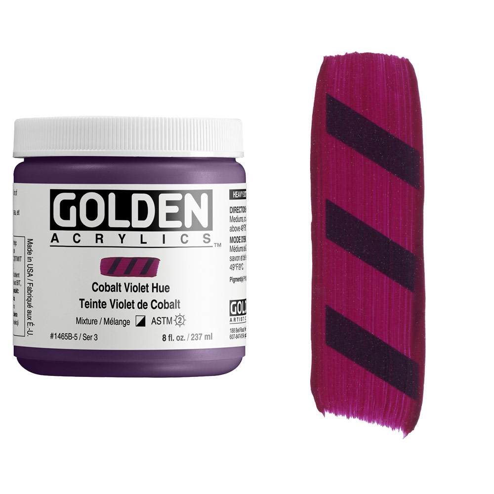 Golden Acrylics Heavy Body 8oz Cobalt Violet Hue