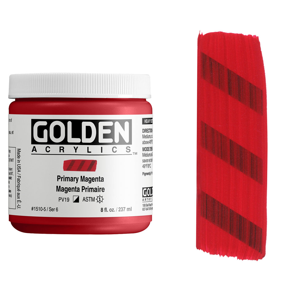 Golden Acrylics Heavy Body 8oz Primary Magenta