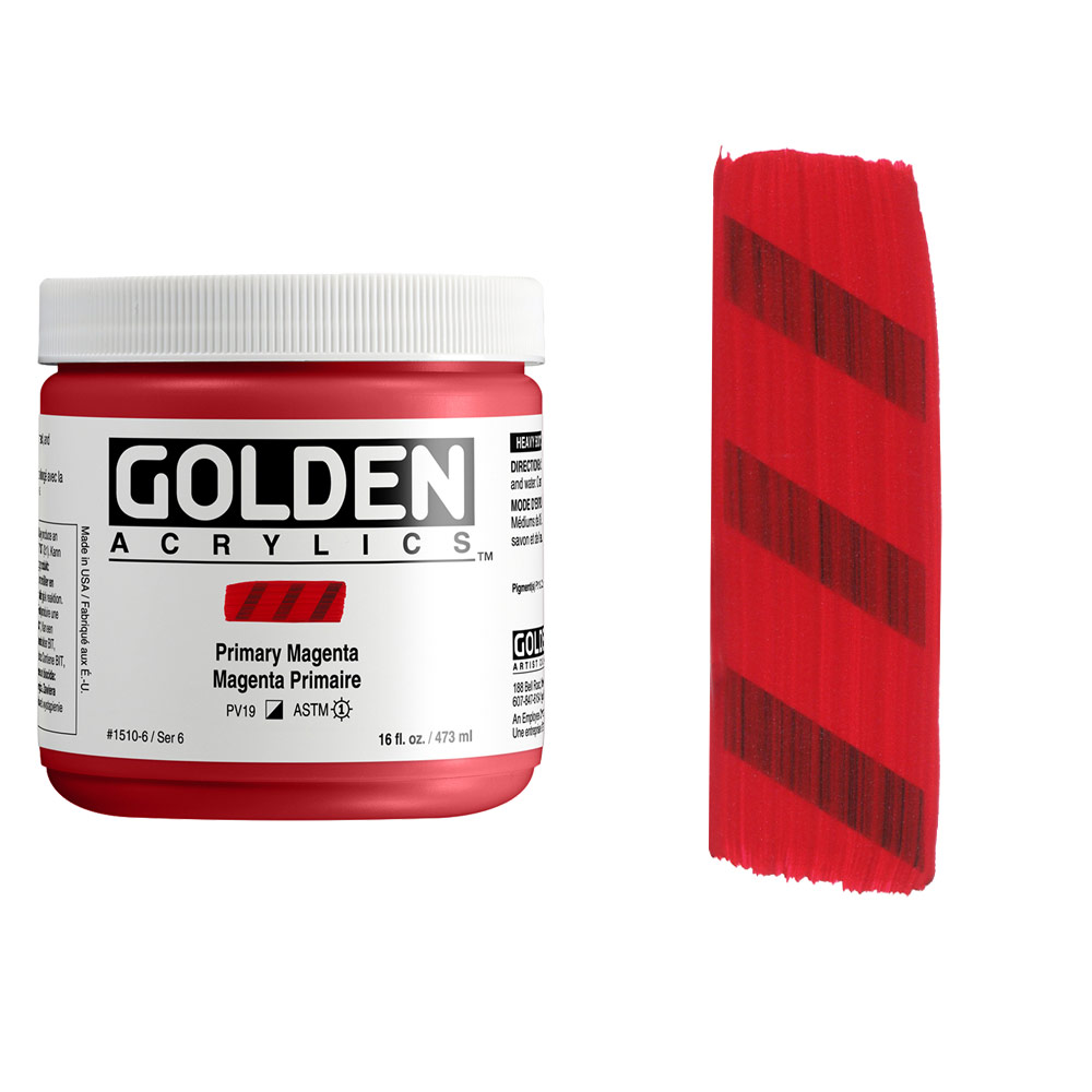 Departments - Golden Acrylics Heavy Body 16oz Primary Magenta