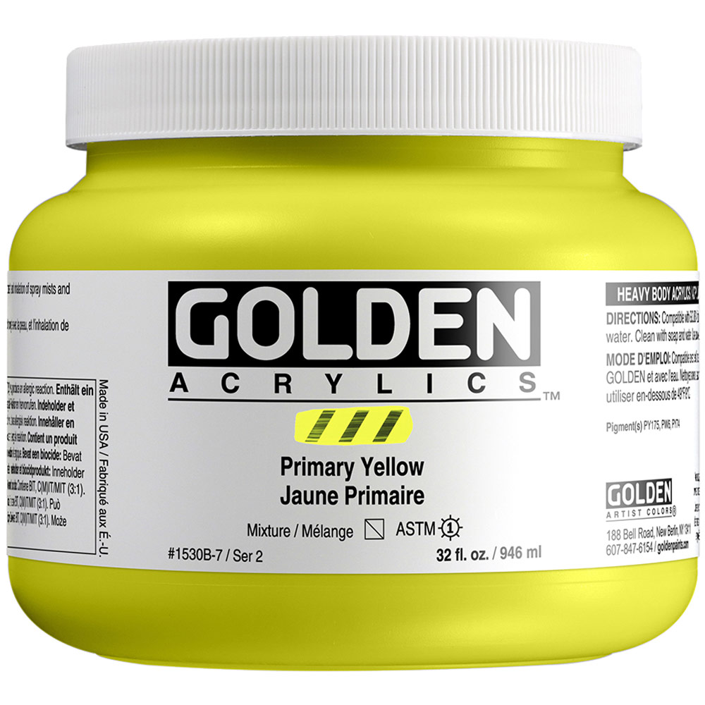 Golden Acrylics Heavy Body 32oz Primary Yellow