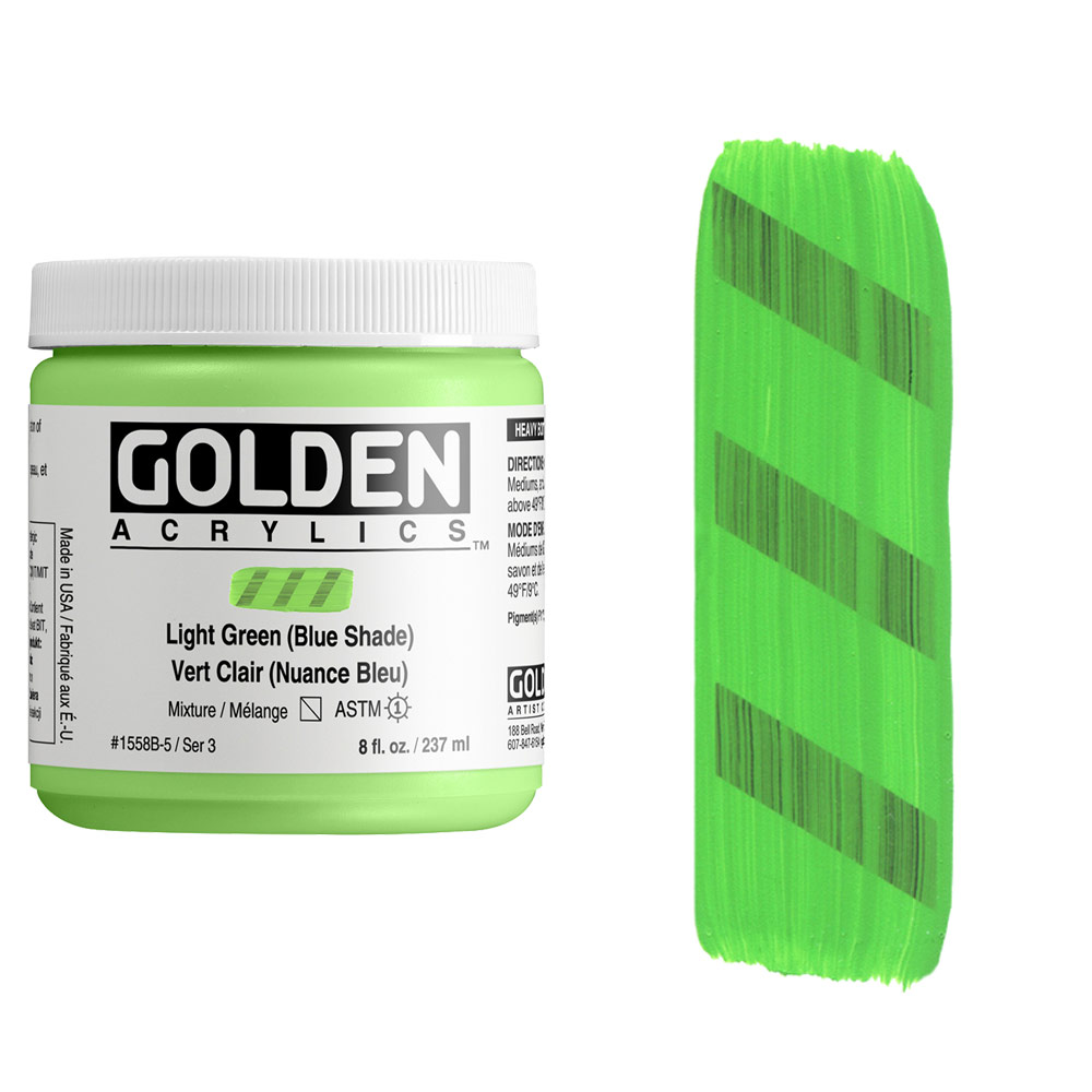 Golden Acrylics Heavy Body 8oz Light Green (Blue Shade)