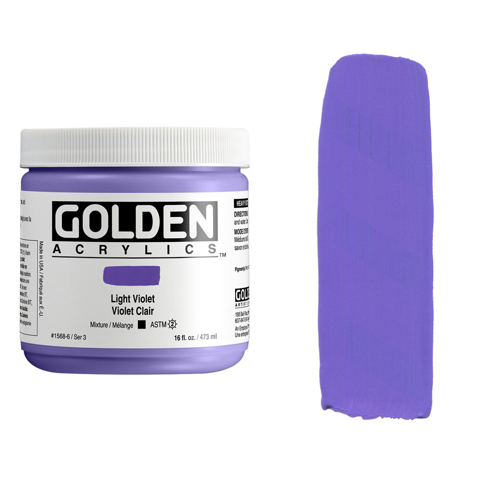 Golden Acrylics Heavy Body 16oz Light Violet
