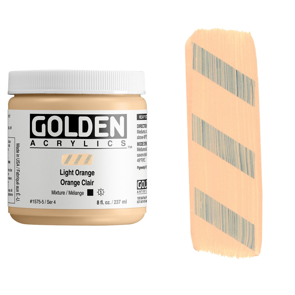 Departments - Golden Acrylics Heavy Body 8oz Light Orange