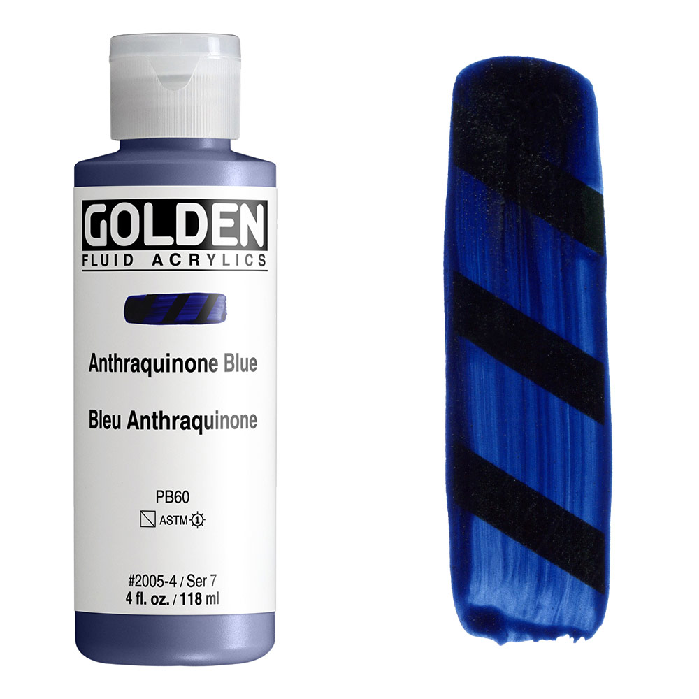 Golden Fluid Acrylics 4oz Anthraquinone Blue