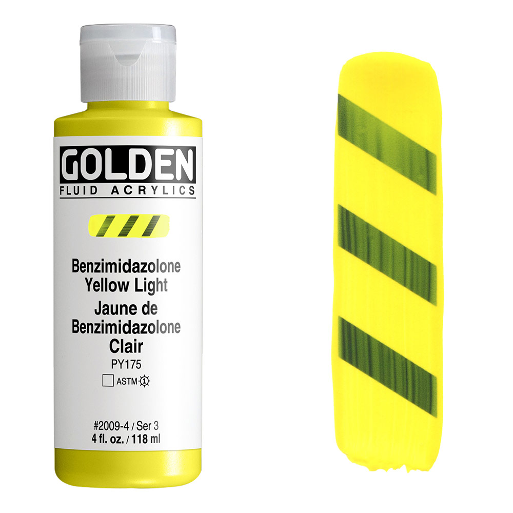 Golden Fluid Acrylics 4oz Benzimidazolone Yellow Light