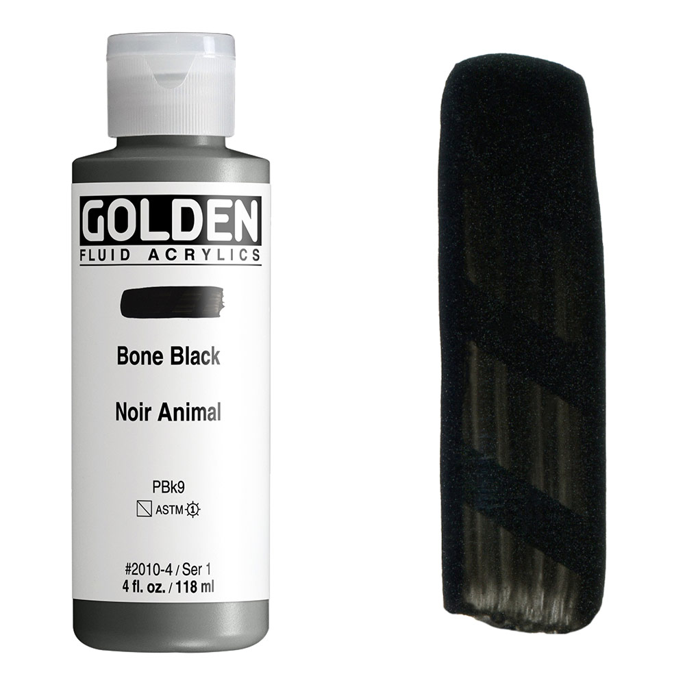 Golden Fluid Acrylics 4oz Bone Black