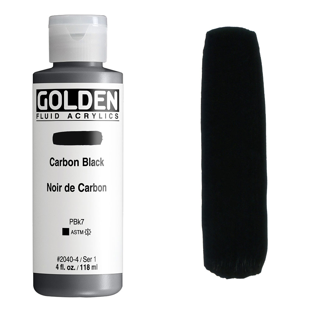 Golden Fluid Acrylics 4oz Carbon Black