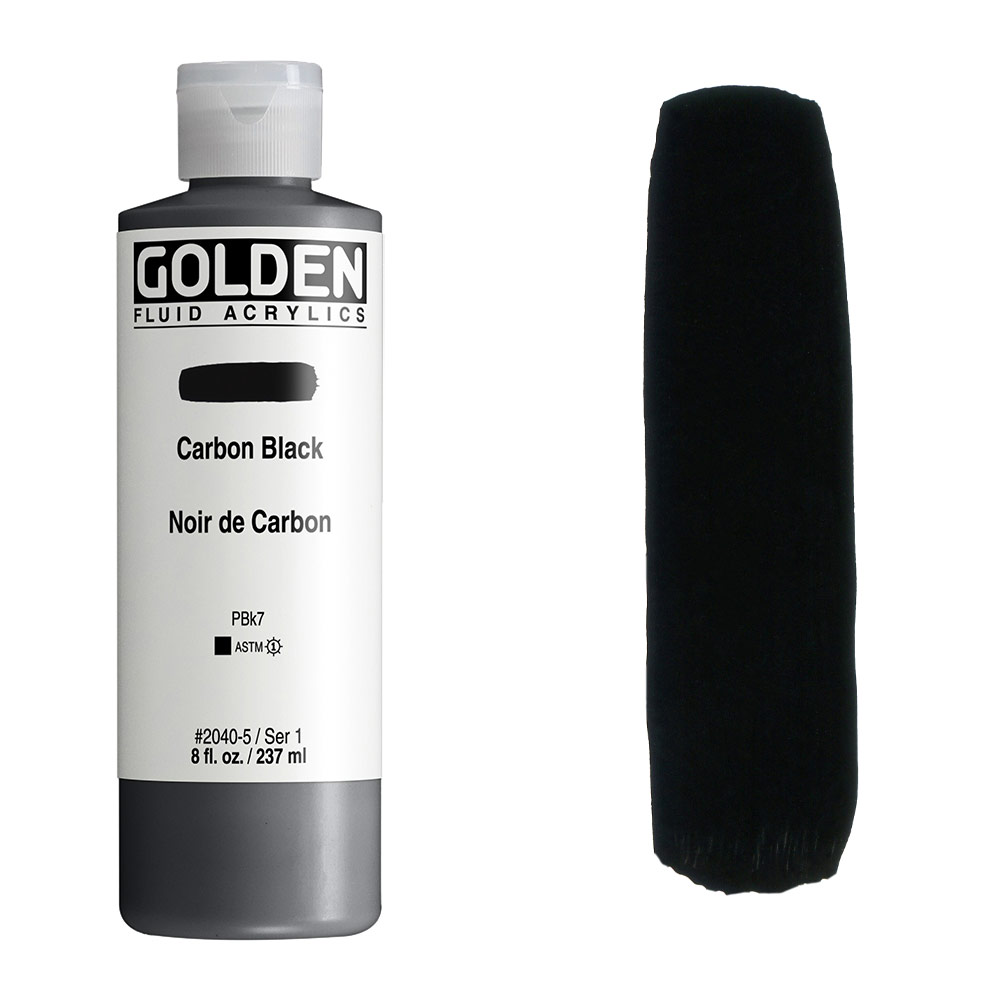 Golden Fluid Acrylics 8oz Carbon Black