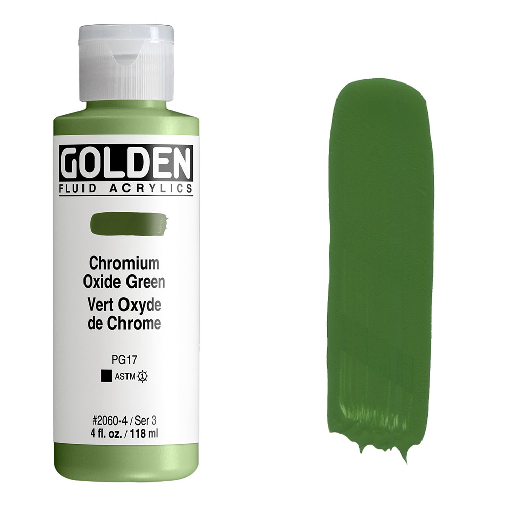 Golden Fluid Acrylics 4oz Chromium Oxide Green