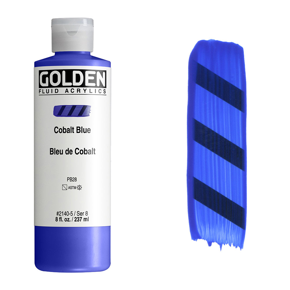 Golden Fluid Acrylics 8oz Cobalt Blue