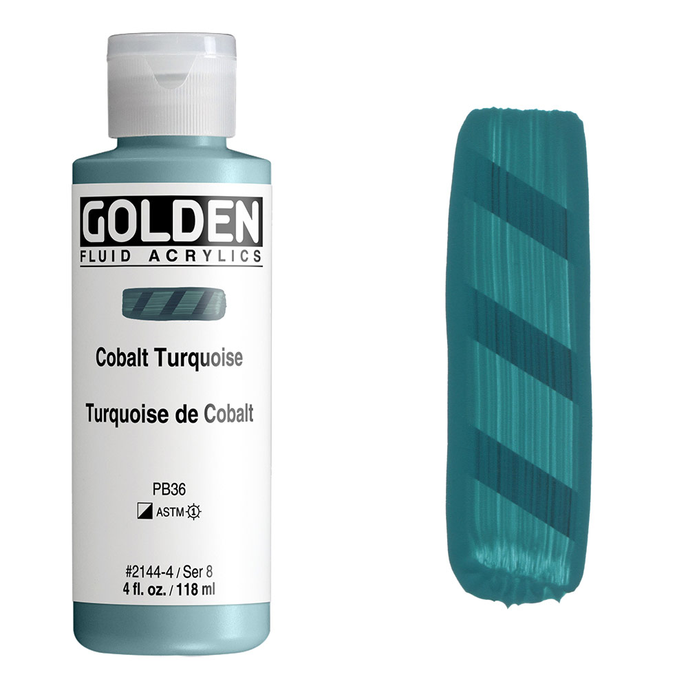 Golden Fluid Acrylics 4oz Cobalt Turquoise