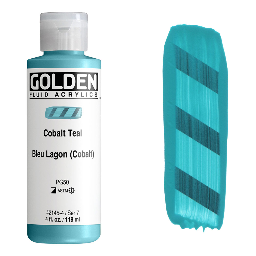 Golden Fluid Acrylics 4oz Cobalt Teal