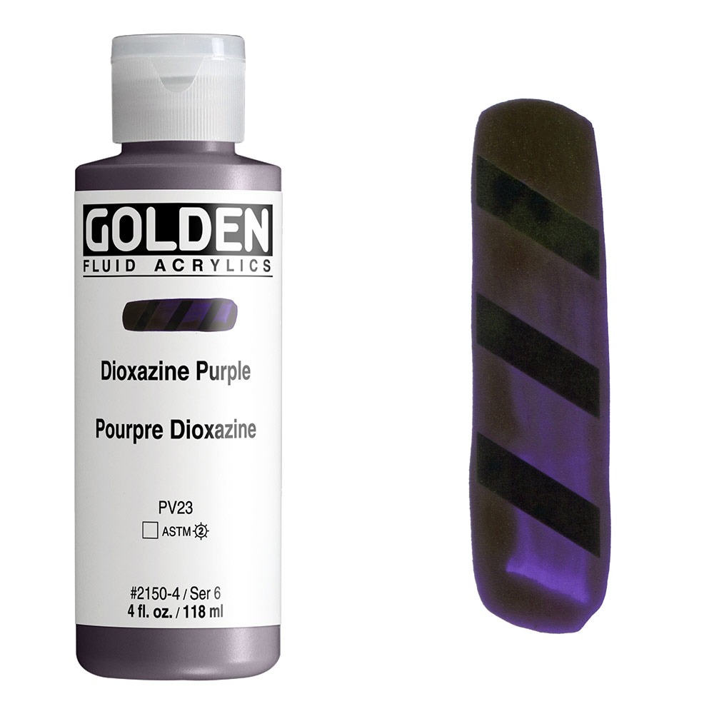 Golden Fluid Acrylics 4oz Dioxazine Purple