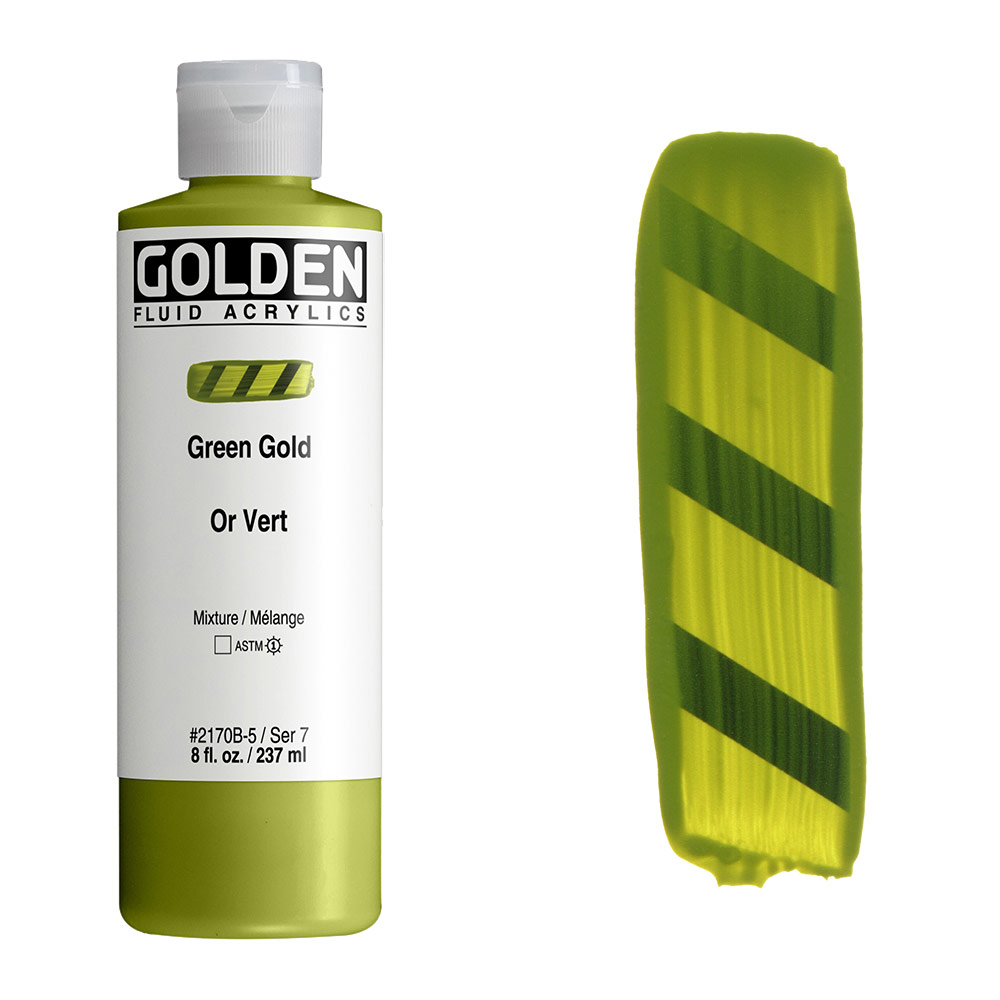 Golden Fluid Acrylics 8oz Green Gold