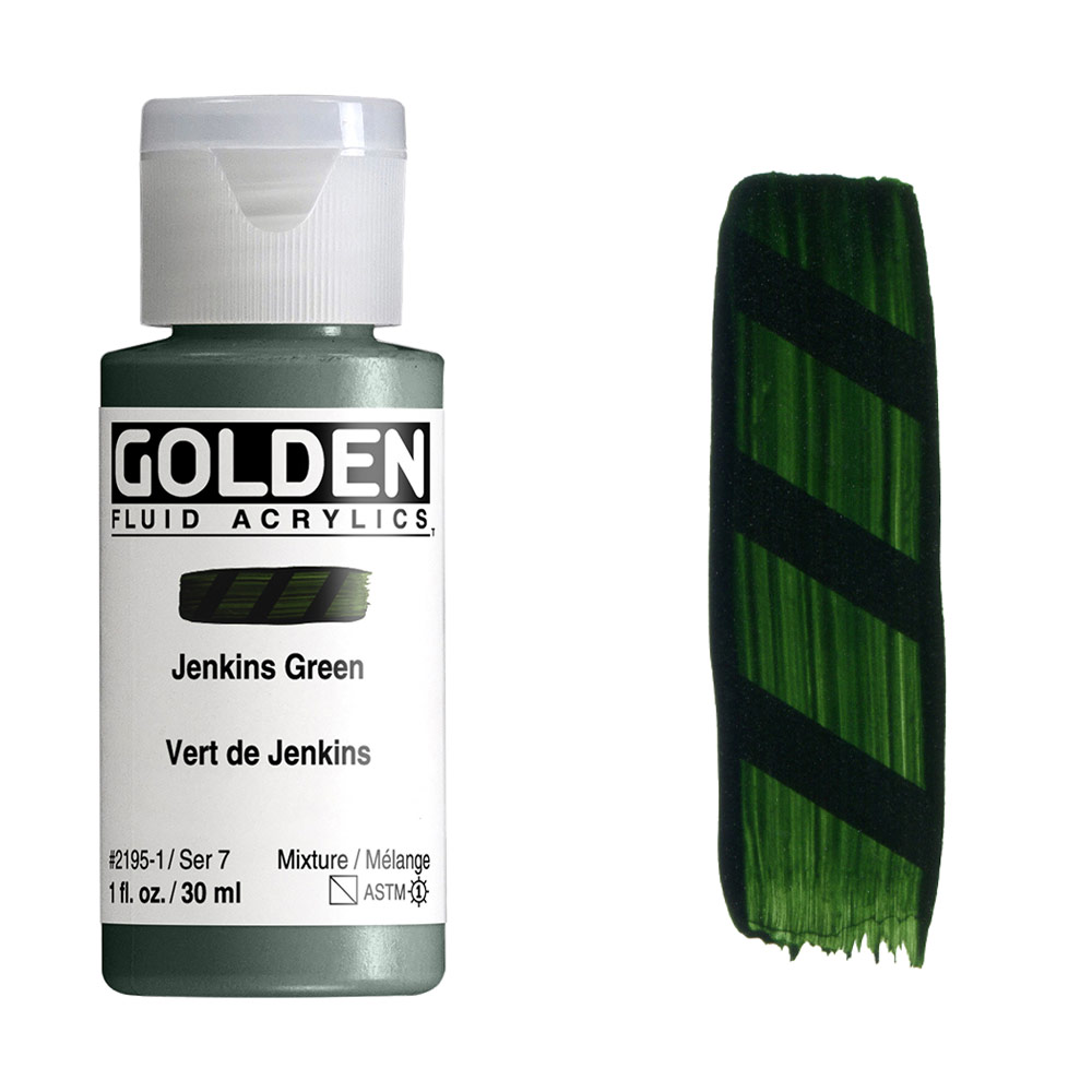 Golden Fluid Acrylics 1oz Jenkins Green