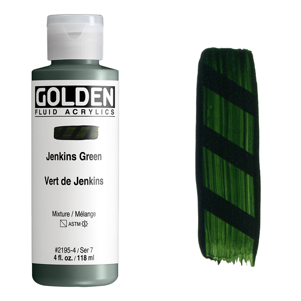 Golden Fluid Acrylics 4oz Jenkins Green