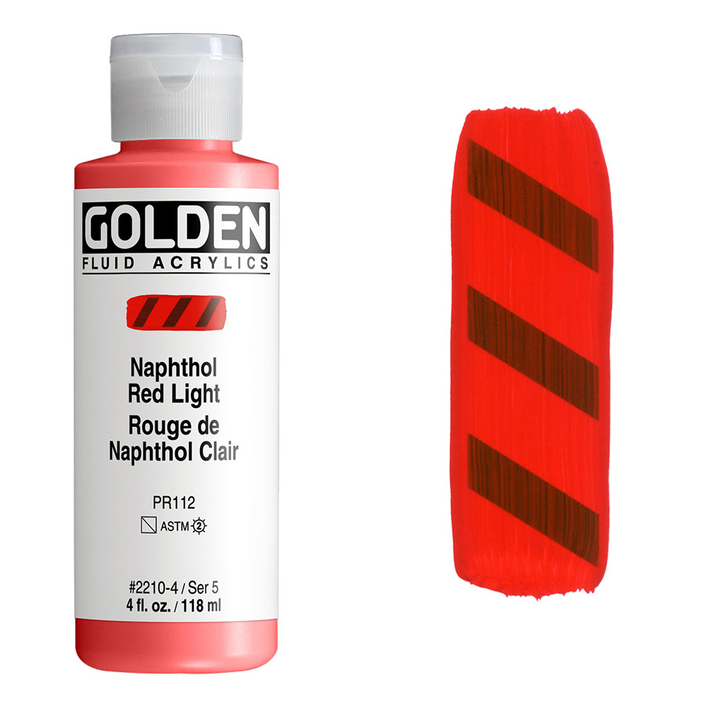Golden Fluid Acrylics 4oz Naphthol Red Light