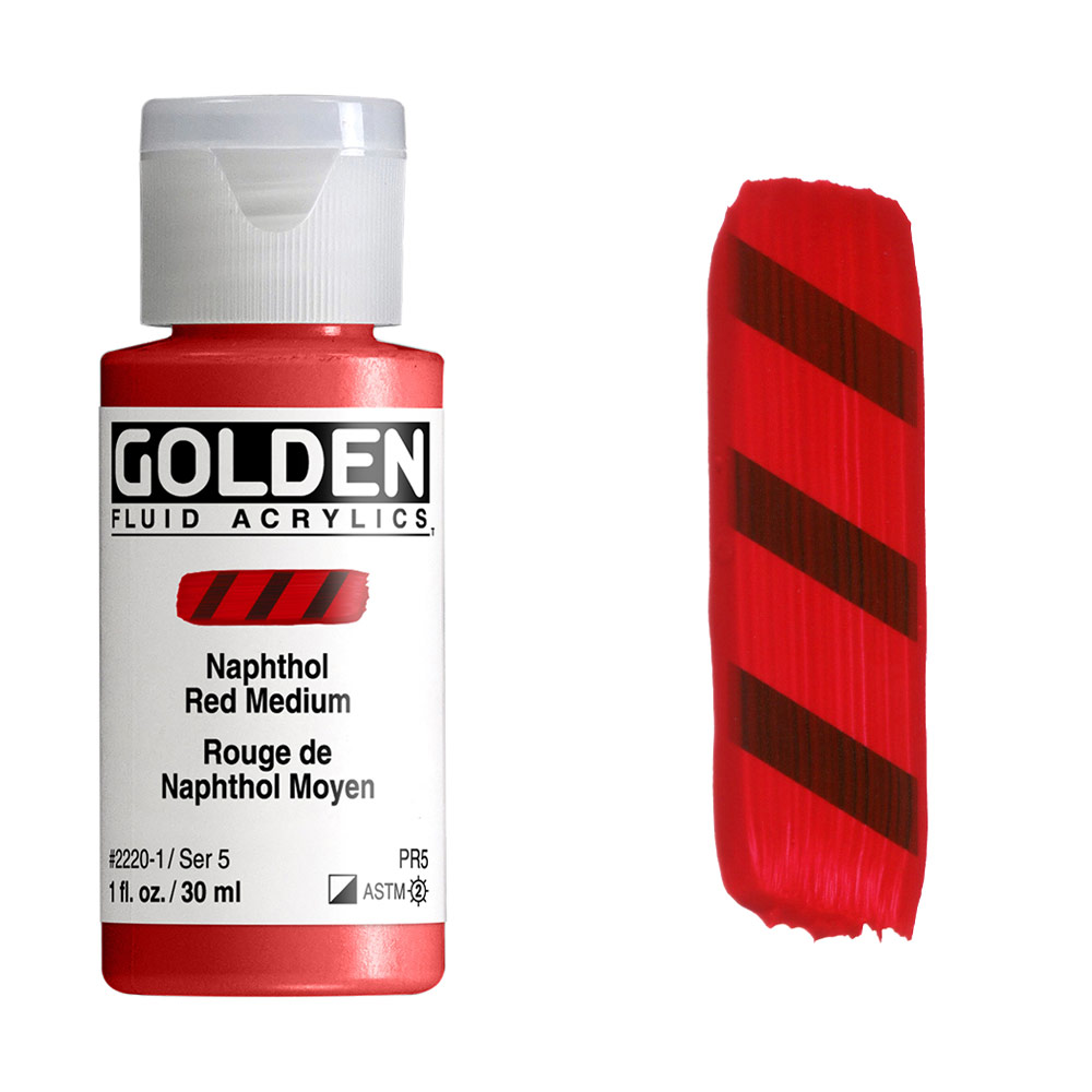 Golden Fluid Acrylics 1oz Naphthol Red Medium