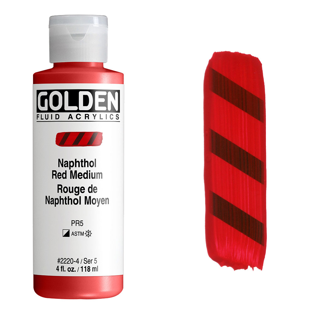 Golden Fluid Acrylics 4oz Naphthol Red Medium