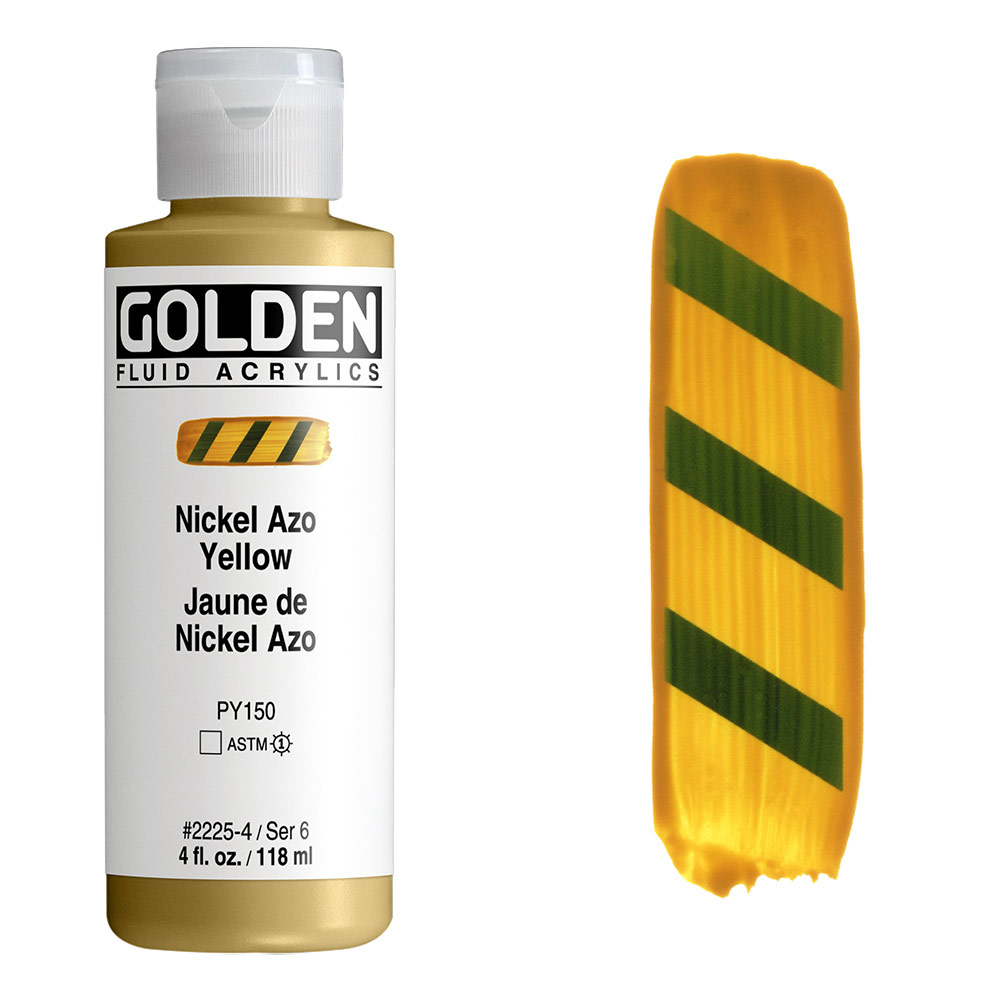 Golden Fluid Acrylics 4oz Nickel Azo Yellow