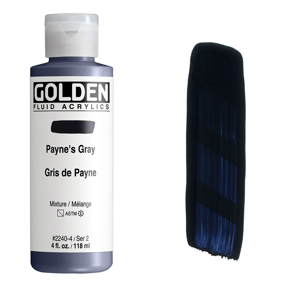 Golden Fluid Acrylics 4oz Payne's Gray