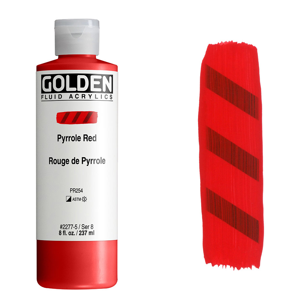 Golden Fluid Acrylics 8oz Pyrrole Red