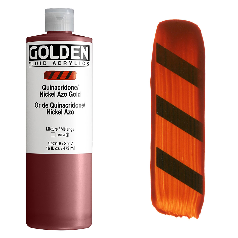 Golden Fluid Acrylics 16 oz Quinacridone Nickel Azo Gold