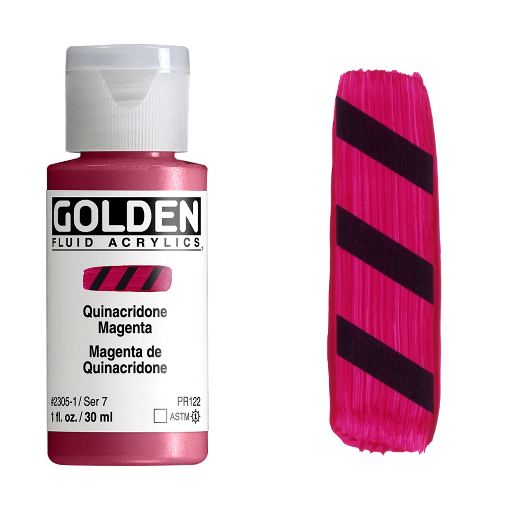 Golden Fluid Acrylics 1oz Quinacridone Magenta