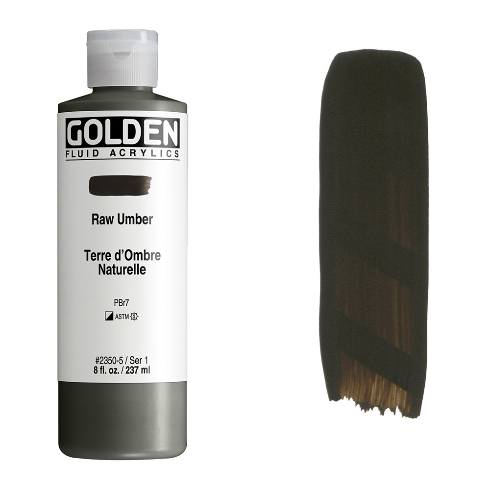 Golden Fluid Acrylics 8oz Raw Umber