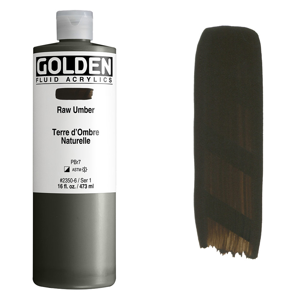 Golden Fluid Acrylics 16oz Raw Umber