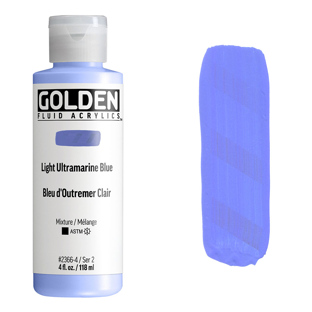 Golden Fluid Acrylics 4oz Light Ultramarine Blue