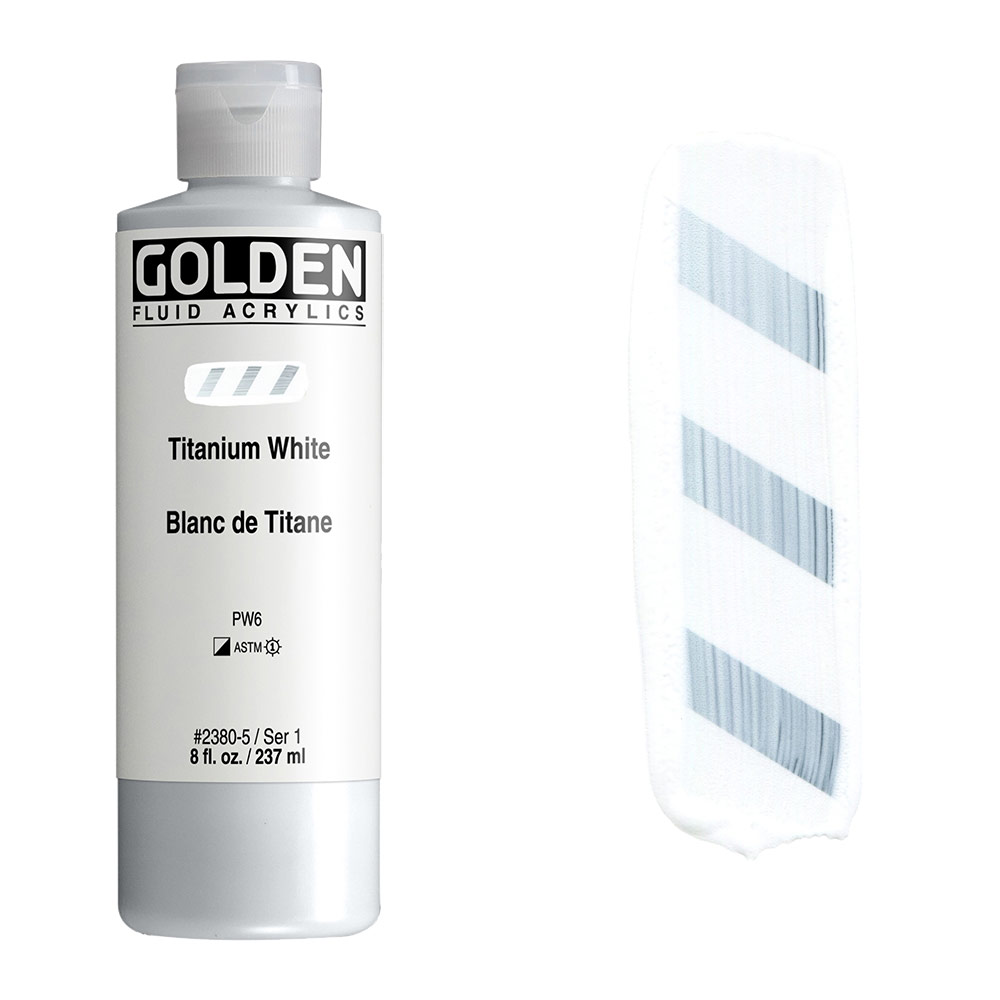 Golden Fluid Acrylics 8oz Titanium White