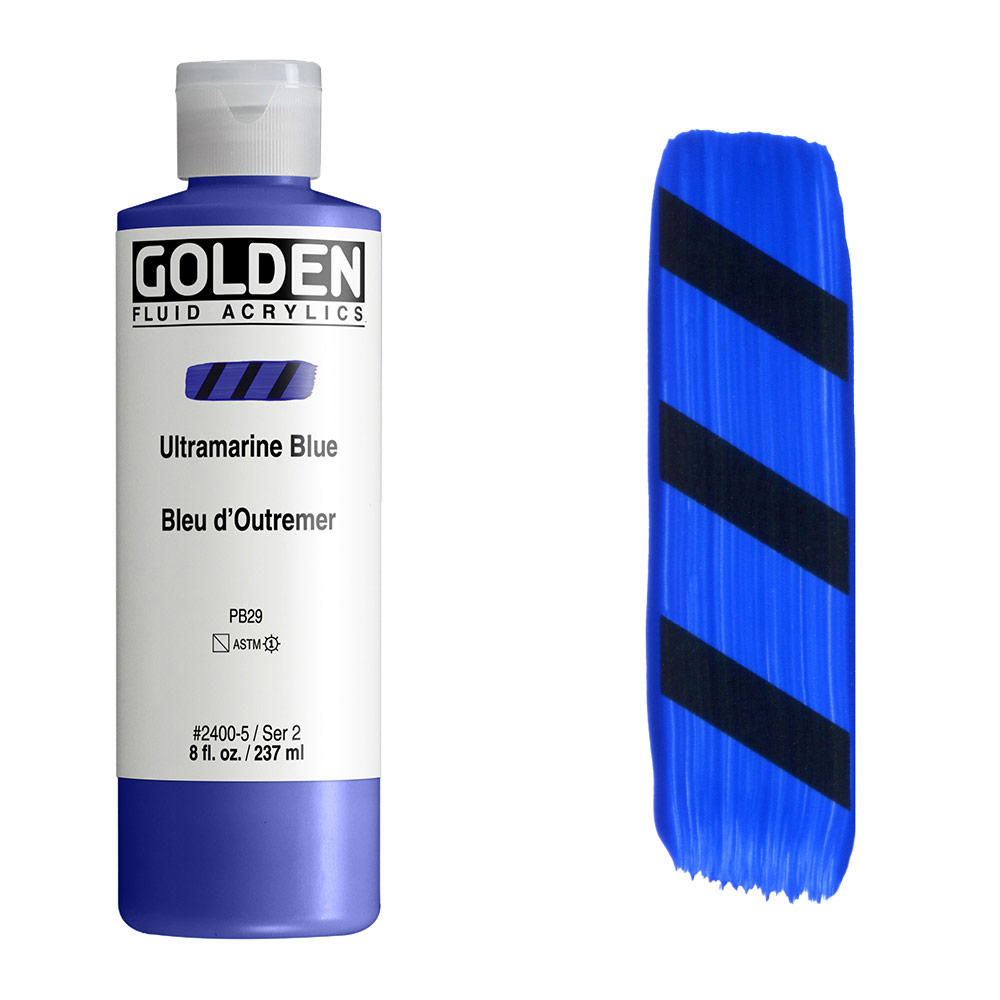 Golden Fluid Acrylics 8oz Ultramarine Blue