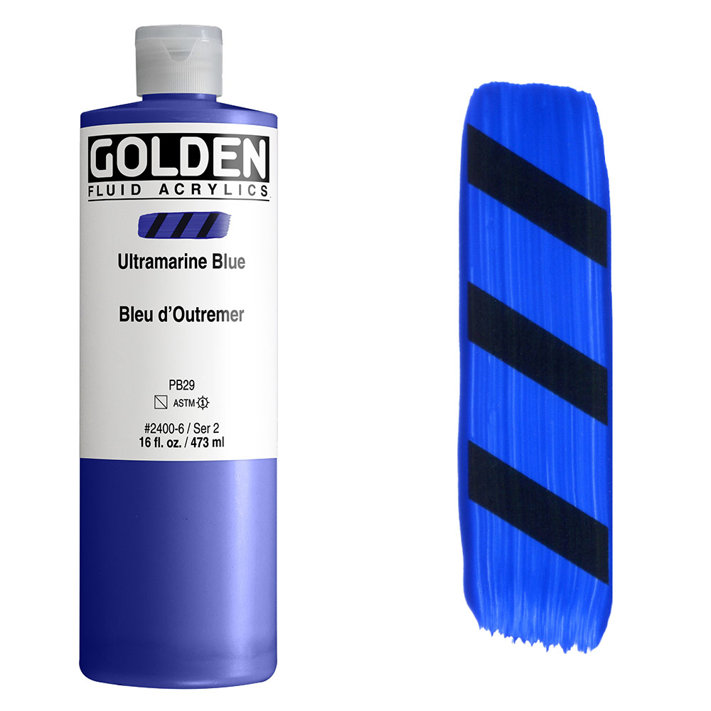 Golden Fluid Acrylics 16oz Ultramarine Blue